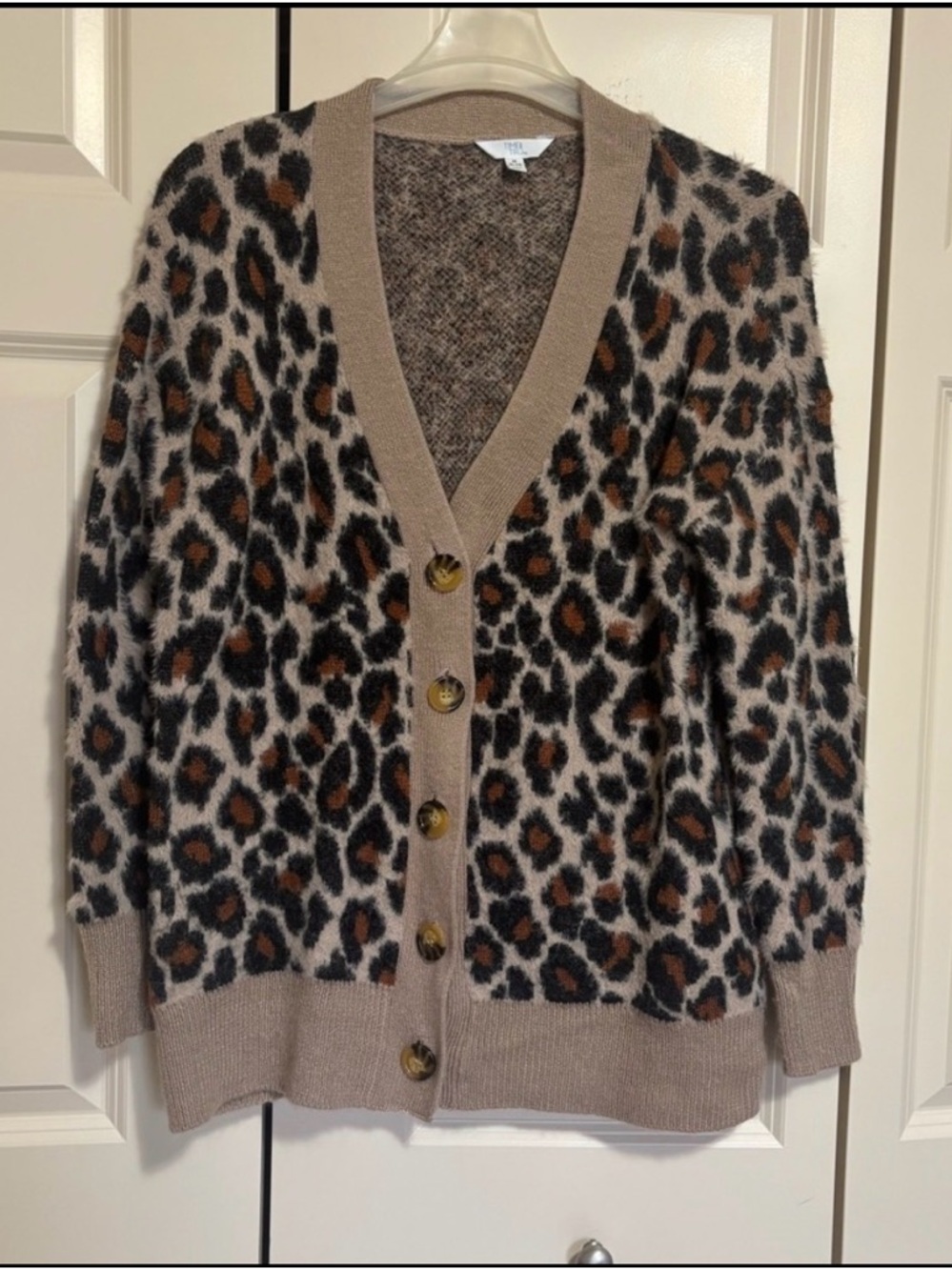Time and Tru Animal Print Knit Sweater